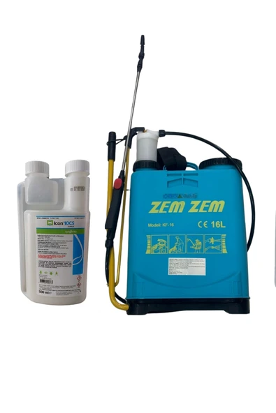 Icon 10CS 500ML 45 Gün Kalıcı Haşere İlacı/16LT Kollu Manuel İlaçlama Pompası ürün görseli 1