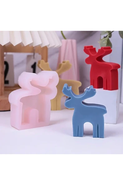 HogART Design Geyik 2d Tekli Mum Silikon kalıp ürün görseli 1