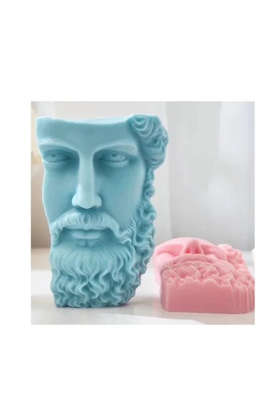 HogART Design Poseidon  Beton Mum & Kokulutaş Silikon Kalıp ürün görseli 1