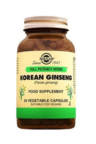 Solgar Korean Ginseng 50 Kapsül ürün görseli 1