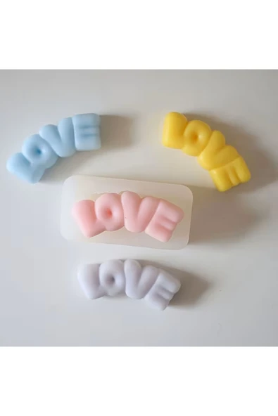 HogART Design Love Yazılı Silikon Kalıp ürün görseli 1