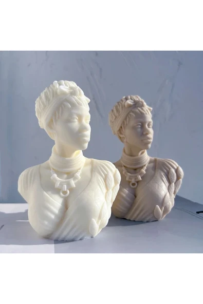 HogART Design Afro Kadınlar Mum Silikon Kalıp ürün görseli 1