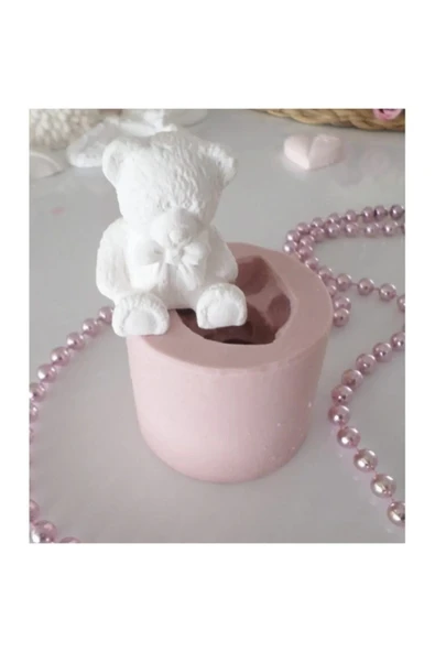 HogART Design Papyonlu Ayıcık Mum Sabun & Kokulıtaş Silikon Kalıp ürün görseli 1