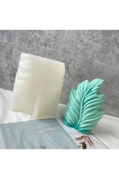 HogART Design Yaprak Şekilli Mum Silikon Kalıp ürün görseli 1