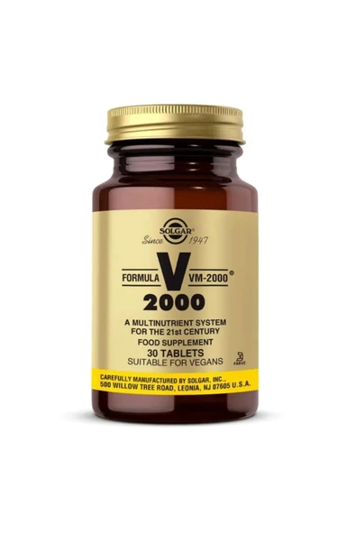 Solgar Vm 2000 30 Tablet Multivitamin ürün görseli 1