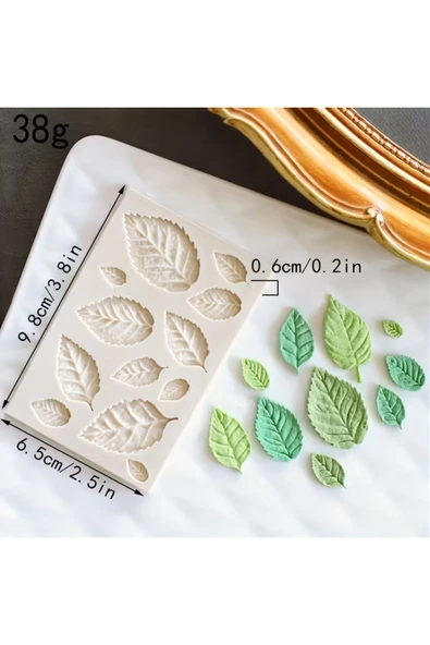 HogART Design Küçük Yapraklar Mum Sabun & Kokulutaş Silikon Kalıp ürün görseli 1