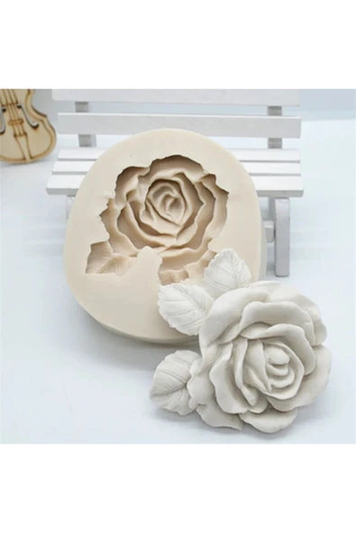 HogART Design Gül Şekilli Mum Kek Sabun & Kokulutaş Silikon Kalip ürün görseli 1