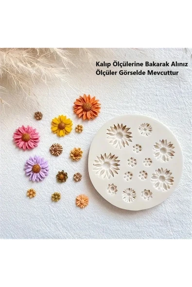 HogART Design Küçük Papatya Çiçekleri ile Silikon Kalıp ürün görseli 1