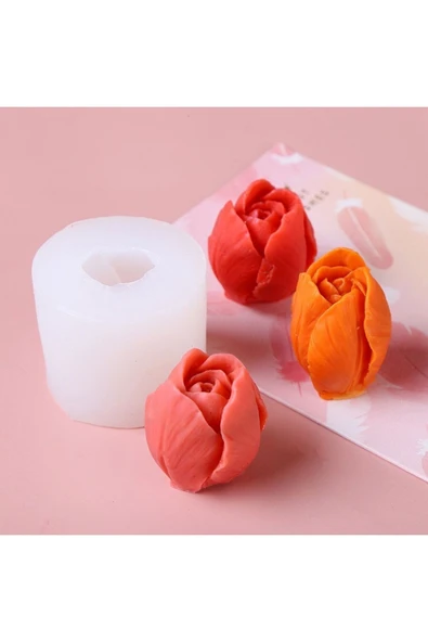 HogART Design Lale Mum Sabun & Kokulutaş Silikon Kalıp ürün görseli 1