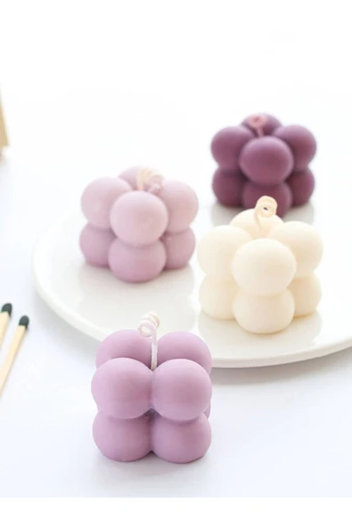 HogART Design Küçük Bubble Silikon Mum Kalıbı ürün görseli 1
