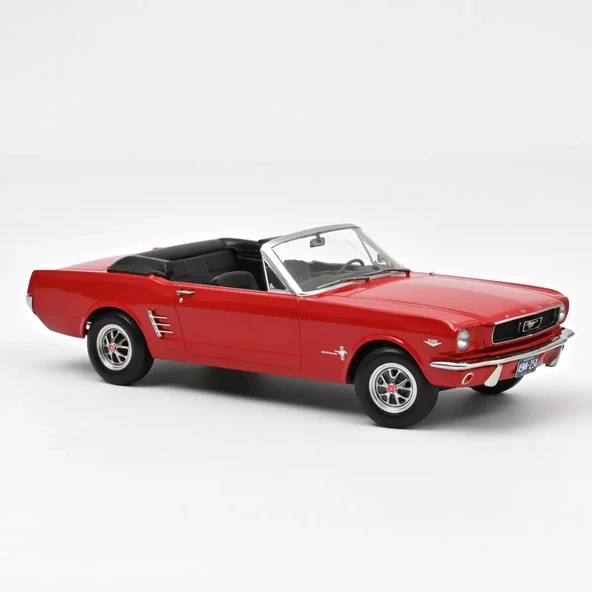 Norev 182810 1/18 Ford Mustang Convertible 1966 Signal Flare Red ürün görseli 1