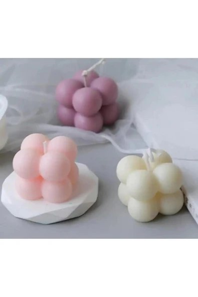 HogART Design Küçük Bubble Silikon Mum Kalıbı - Resim 4