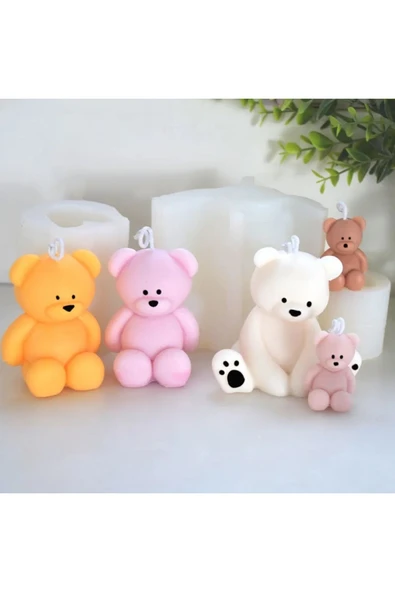HogART Design Sevimli Ayı Silikon Mum Kalıbı - Resim 4