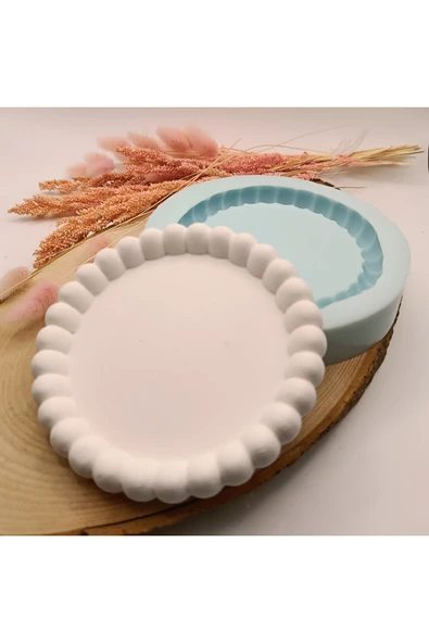 WAMMOLDS Mum Tabağı Küçük Tepsi Silikon Kalıp ürün görseli 1