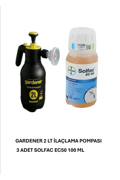 ARTI İLAÇLAMA 3Adet SolfacEc50 100ml Sinek Kokarca Kene Bit için Gardener Pompa ürün görseli 1