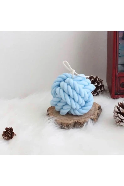 HogART Design Örgü Yumak Mum Silikon Kalıp ürün görseli 1