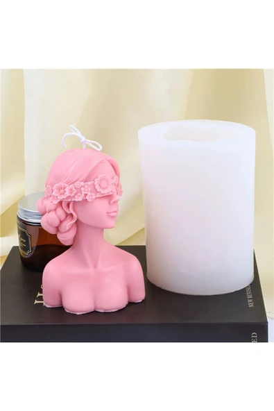 HogART Design Çiçek Maskeli Kız Silikon Kalibi ürün görseli 1