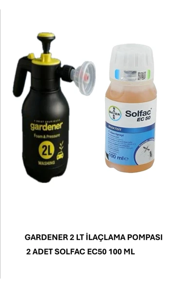 ARTI İLAÇLAMA 2Adet SolfacEc50 100ml Sinek Kokarca Kene Bit ilaç Gardener Pompa ürün görseli 1