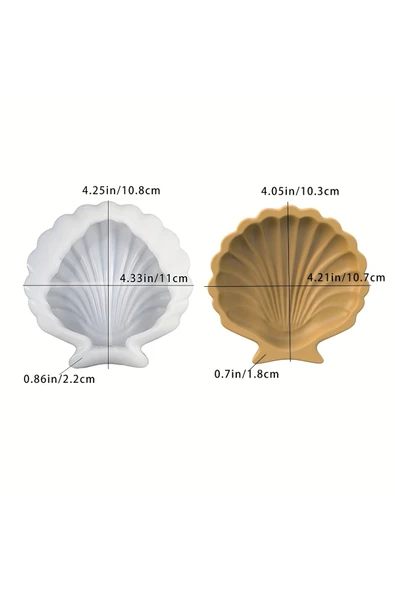 HogART Design Midye Tabak Silikon Kalıp - Resim 2