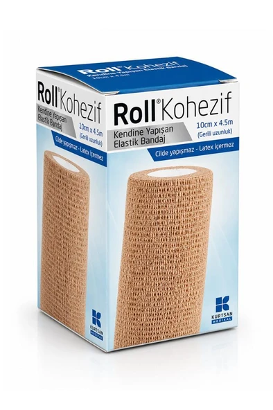 Roll Kohezif Kendine Yapışan 10cm x 4.5m Elastik Bandaj ürün görseli 1