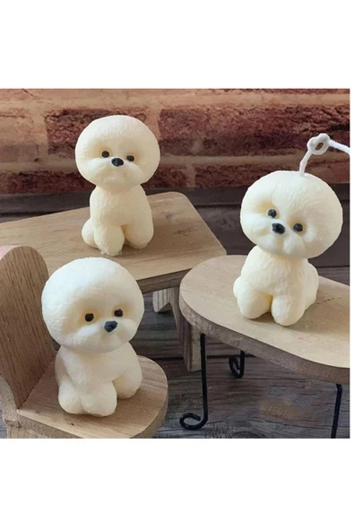 HogART Design Tekli Silikon Köpek Mum Kalıbı ürün görseli 1