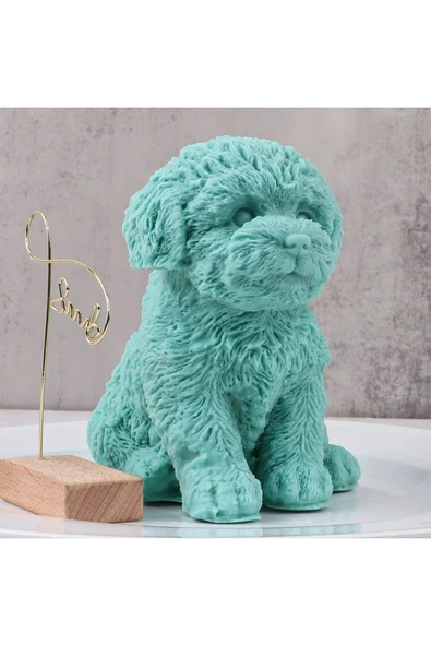 HogART Design Büyük Teddy köpek mum silikon kalıp ürün görseli 1