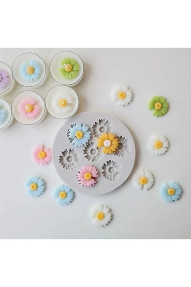 HogART Design Mini Papatya Silikon Kalıp - Resim 4