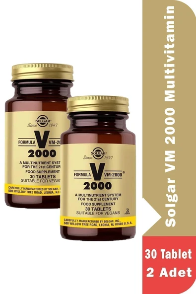 Solgar VM 2000 Multivitamin 30 Tablet 2 Adet ürün görseli 1