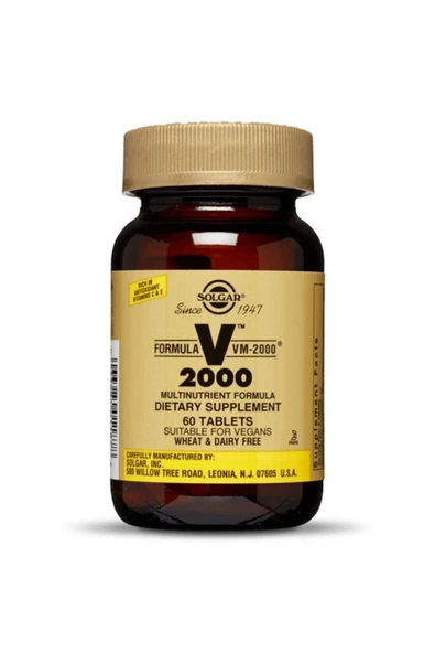 Solgar Vm 2000 Multivitamin 60 Tablett ürün görseli 1