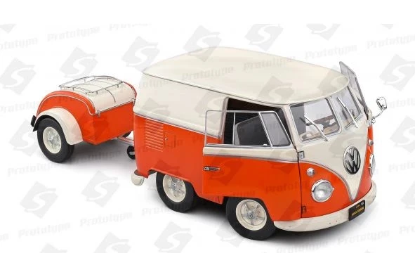 Solido S1810902 1/18 Volkswagen Kool Kombi 1950 Orange / White ürün görseli 1