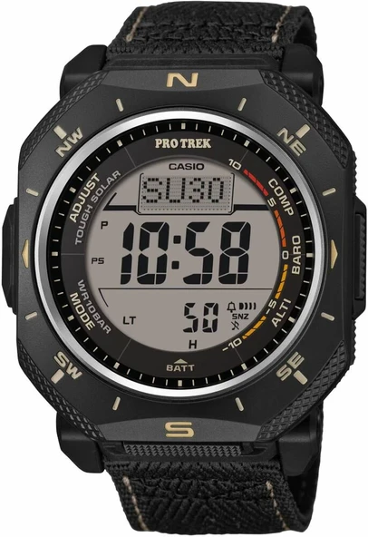 Casio PRG-69-1DR Solar Silikon Siyah 10 ATM 46 mm Erkek Kol Saati ürün görseli 1