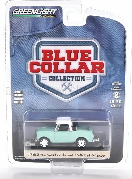 Greenlight 1/64 Blue Collar Collection Series 13- 1965 Harvester Scout Half Cab Pickup 35280-A ürün görseli 1
