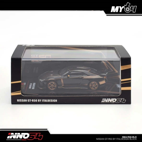 Inno 1/64 Nissan GT-R50 by Italdesign Black ürün görseli 1