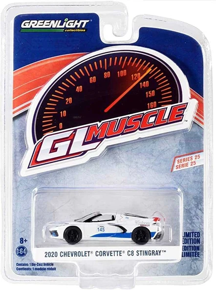 Greenlight Muscle 145 Track Battle - 2020 Chevrolet Corvette C8 Stingray Coupe 13300-E ürün görseli 1