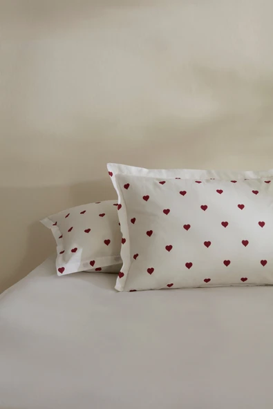 Karaca Home Amour 2'li Yastık Kılıfı Kırmızı ürün görseli 1