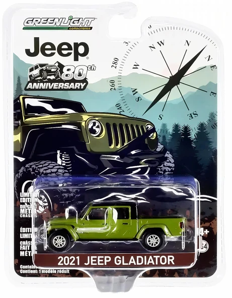 Greenlight 1:64 Anniversary Collection 2021 Jeep Gladiator - Jeep 80th Anniversary Edition 28080-F ürün görseli 1