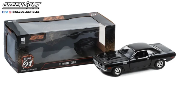 GreenLight 1:18 Highway 61 - 1:18 John Wick: Chapter 4 (2023) - 1971 Plymouth 'Cuda ürün görseli 1