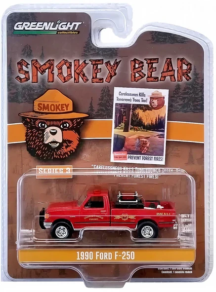 Greenlight 1/64 Smokey Bear Series 3- 1990 F-250 38060-E ürün görseli 1