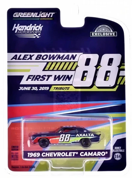 Greenlight 1/64 1969 Chevrolet Camaro - Alex Bowman / Hendrick Motorsports First Win Tribute June 30, 2019 - Joliet,IL 3 ürün görseli 1