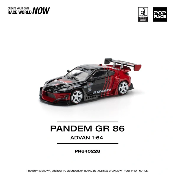 Pop Race PR640228 1/64 PANDEM GR86 – ADVAN ürün görseli 1
