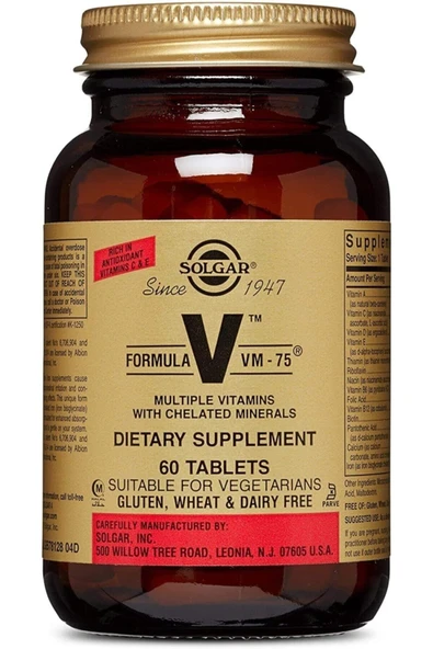 Solgar Vm-75 Multivitamin 60 Tablet ürün görseli 1