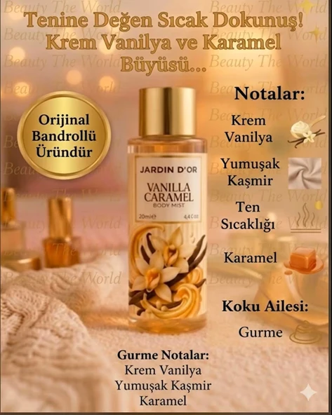 Jardin D'or Vanilla Caramel Karamel ve Vanilyanın Büyüleyici Uyumu (Orijinal Bandrollü) ürün görseli 1