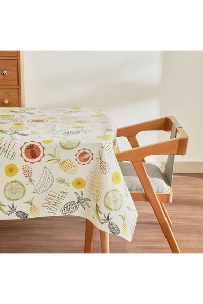 Karaca Home Luna Çiçekli Pvc Masa Örtüsü Sarı ürün görseli 1