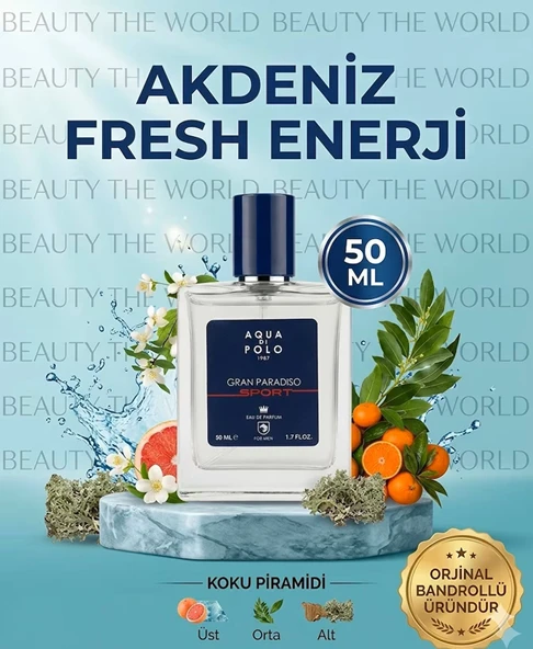 Aqua Di Polo Gran Paradiso Sport EDP Orijinal Bandrollü Özel Seri ürün görseli 1