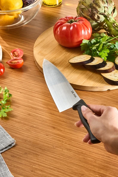 Karaca Dr. Inox Şef Bıçağı 33 cm Siyah - Resim 2