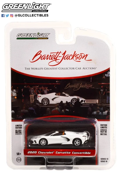 GreenLight 1:64 Barrett-Jackson ‘Scottsdale Edition 2020 Chevrolet Corvette C8 Stingray Convertible 37260-F ürün görseli 1