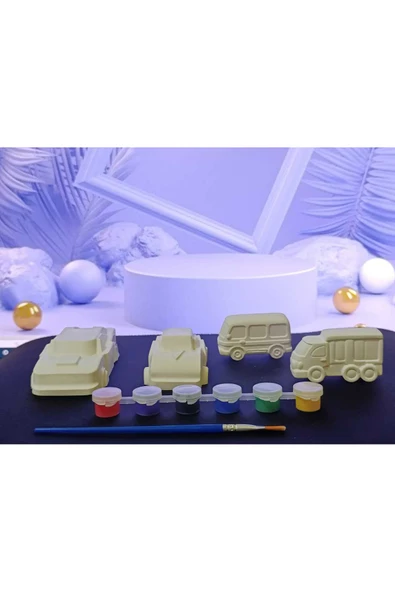 kraterya home 4 Adet 3D figür, taş boyama etkinliği.Kendin yap boyama hediyelik oyuncak ürün görseli 1