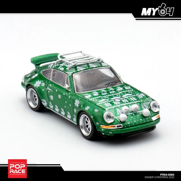 Pop Race1/64 Porsche 964 Singer 911 2023 Merry Christmas Limited Edition ürün görseli 1