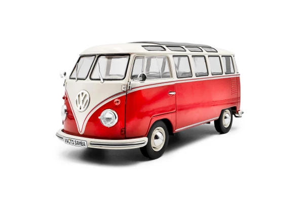 Solido S1813402 1/18 Volkswagen T1 Samba – RED / WHITE – 1962 ürün görseli 1