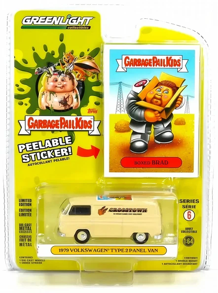 Greenlight 1:64 1:64 Garbage Pail Kids Series 6 - Boxed Brad - 1979 Volkswagen Type 2 Panel Van Solid Pack 54100-E ürün görseli 1